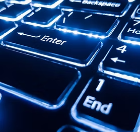 neon-keyboard-with-enter-button-focus-on